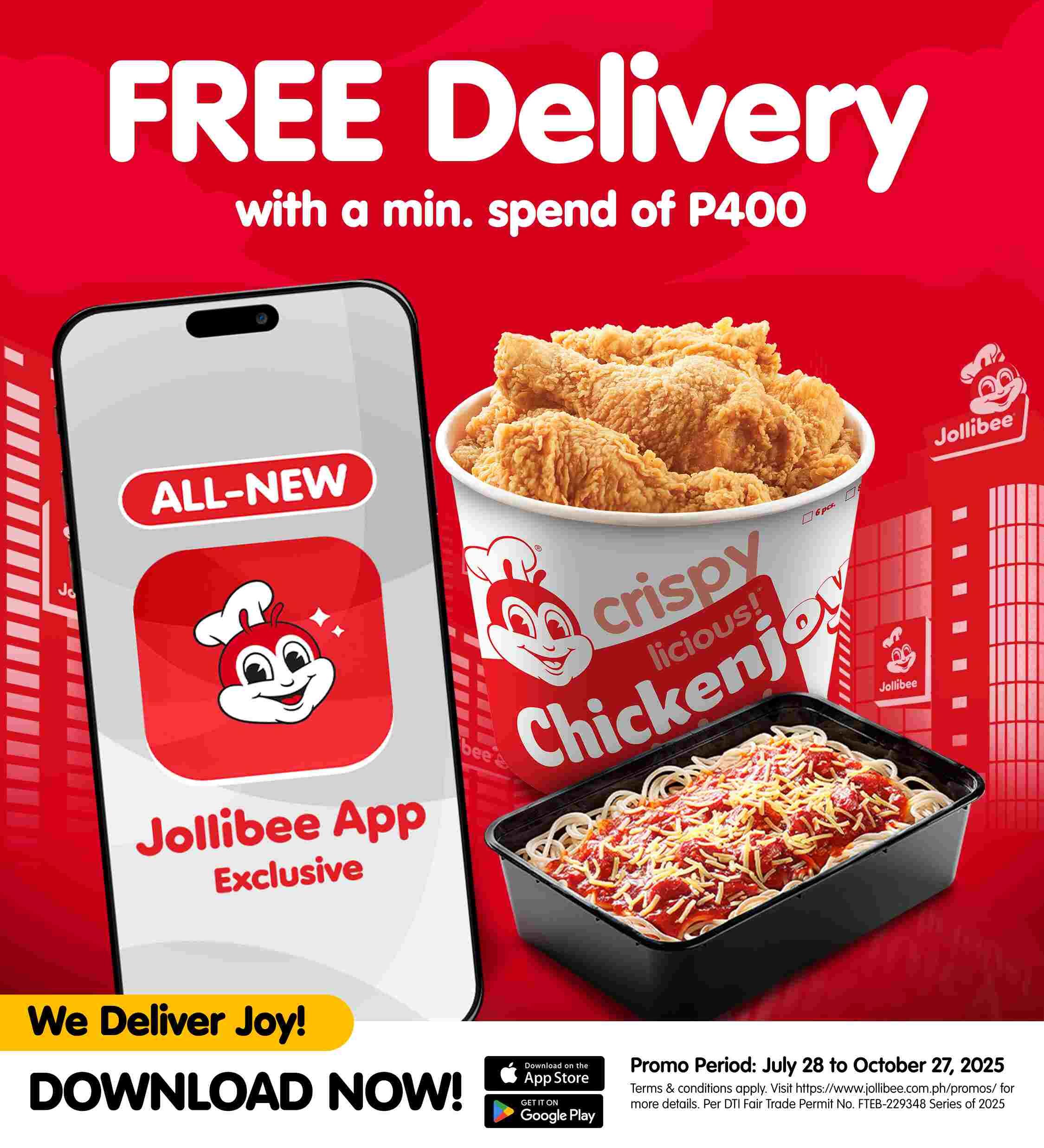 Jollibee Free Delivery Promo