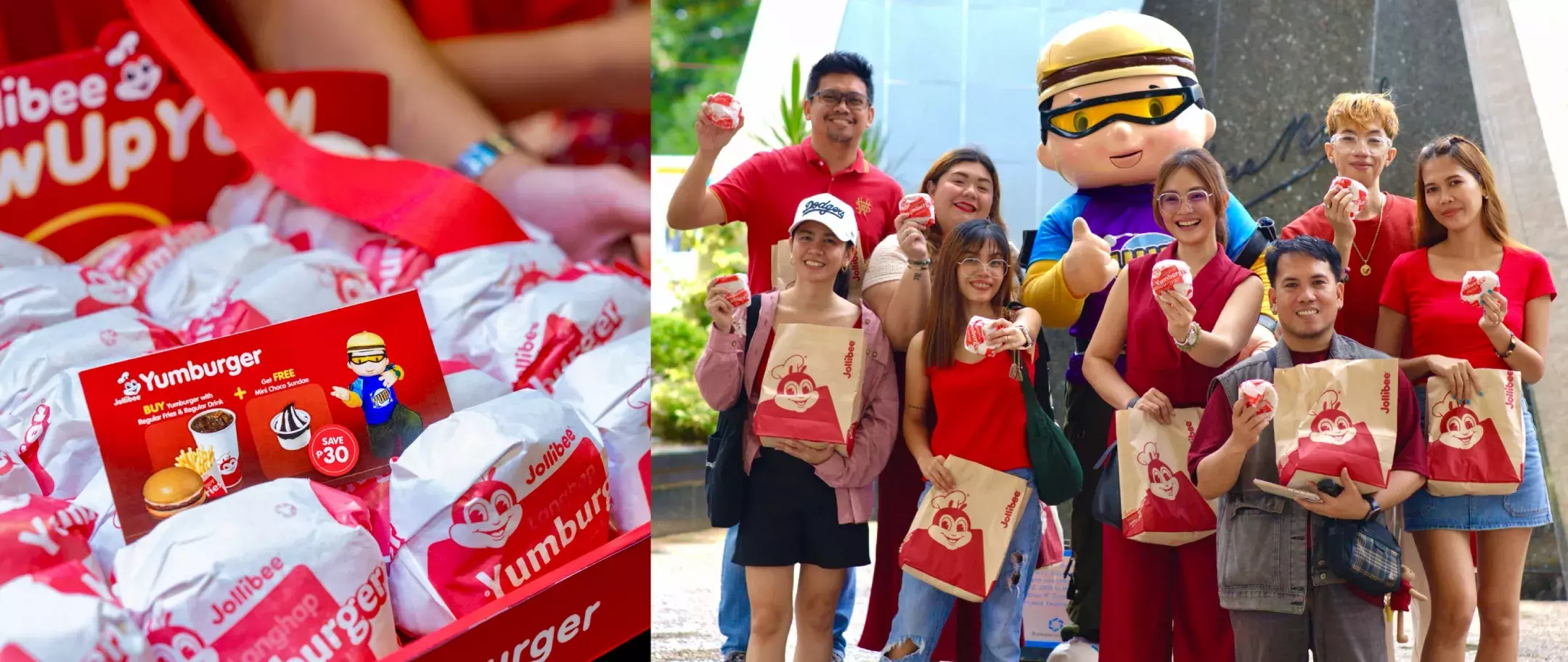 Jollibee surprises commuters nationwide with glowed up Yumburger