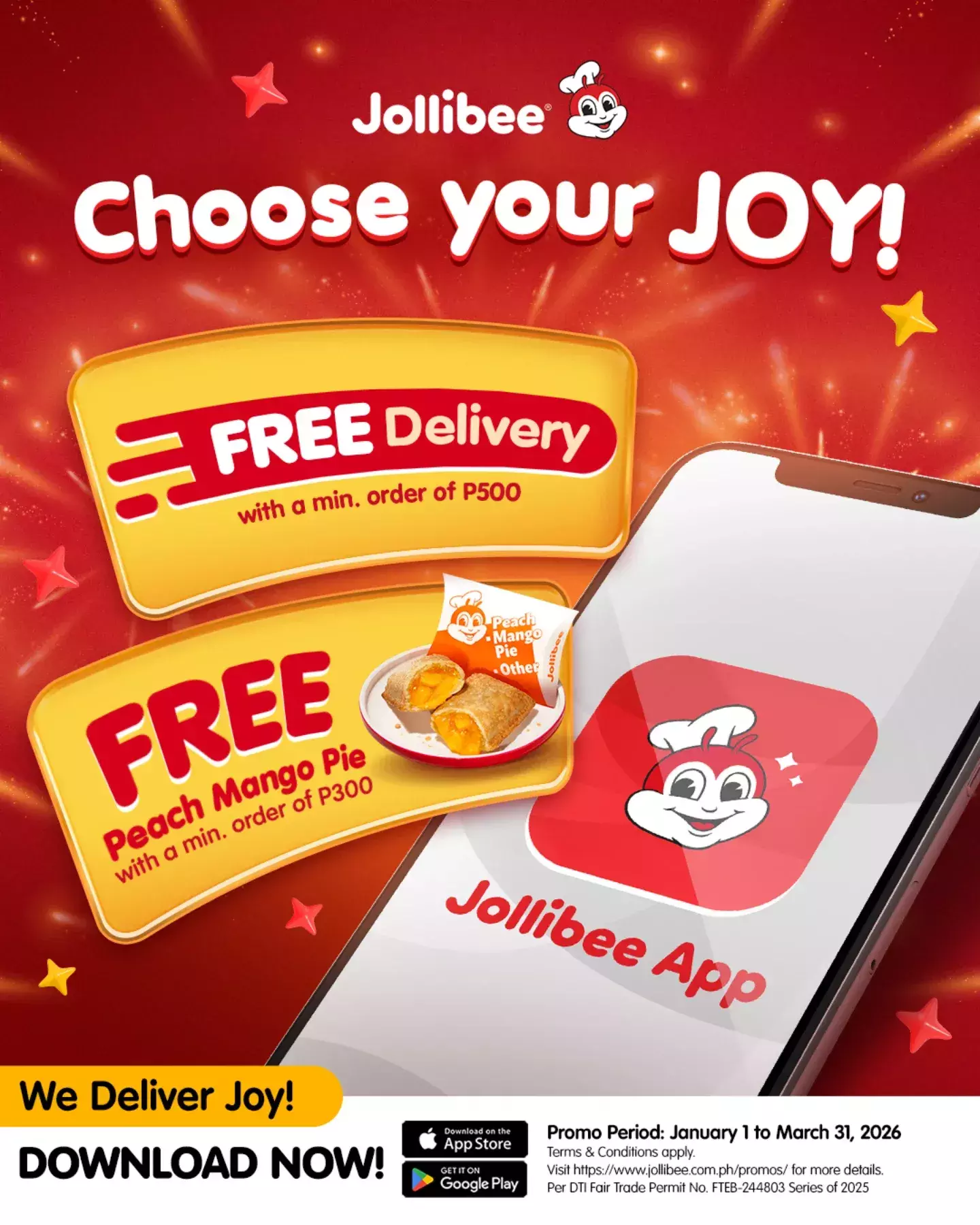 Choose Your JOY: Jollibee Delivery Exclusive Promos